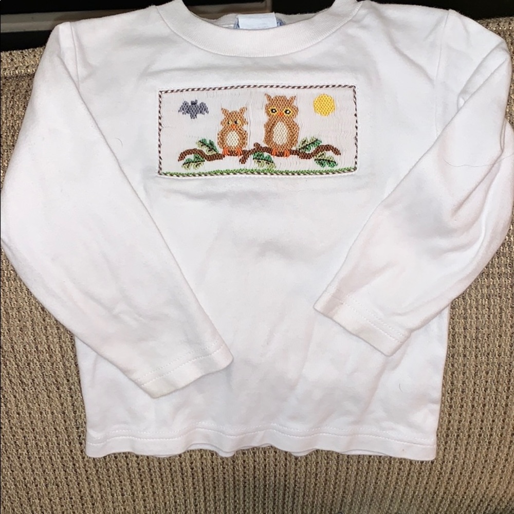 Smocked owl top by Vive La Fete